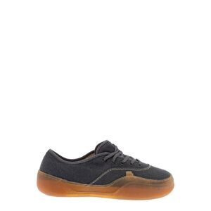 Erl Men Men's Black Cotton 'Low Skate' Low Top Sneakers With Contrast Sole